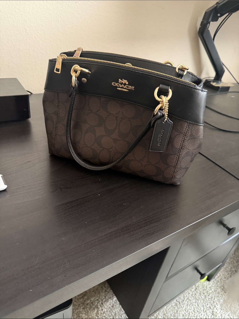 Coach Black Shoulder Bag with Gold Hardware - Picture 8 of 8